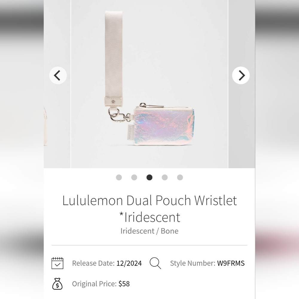 LULULEMON DUAL POUCH IRIDESCENT/BONE LIMITED EDITION - Picture 8 of 11